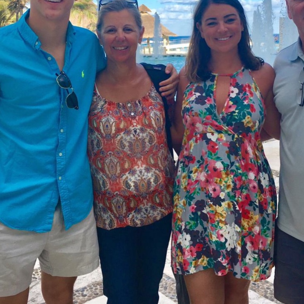 Floral keyhole dress